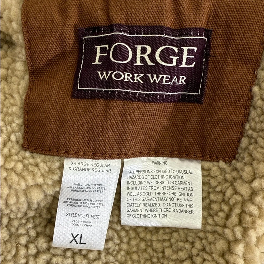 Men's Brown Vest with Sherpa Lining - Picture 4 of 5